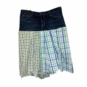 Upcycled Denim Cotton Skirt